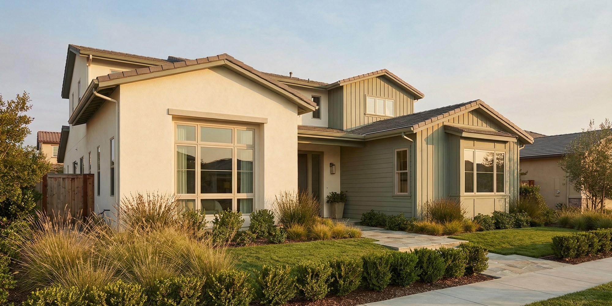 Modern home exterior representing home equity and mortgage refinancing decisions